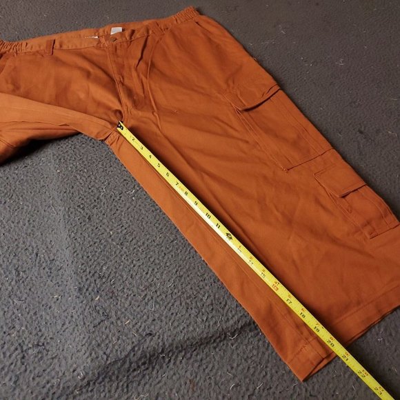 Men's Burnt Orange Cargo Shorts - Picture 6 of 9